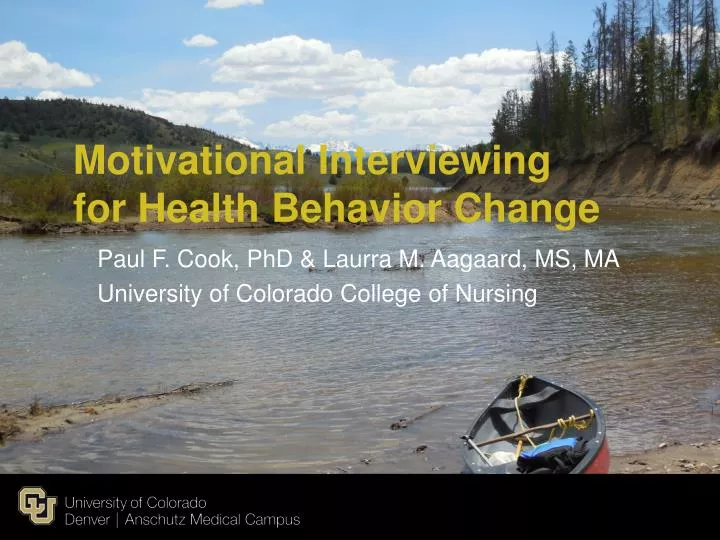 motivational interviewing for health behavior change