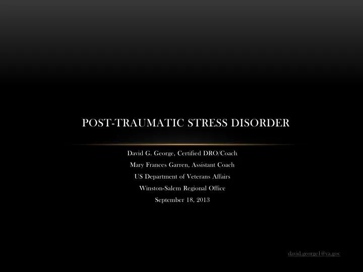 post traumatic stress disorder