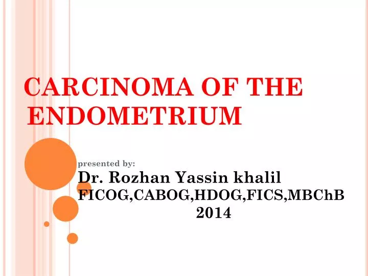 carcinoma of the endometrium