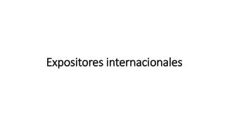 expositores internacionales