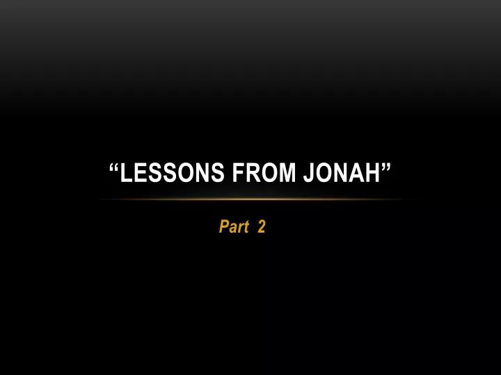 lessons from jonah