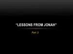 “Lessons from Jonah”