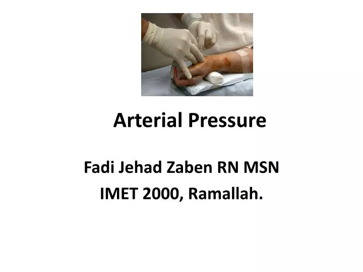 arterial pressure