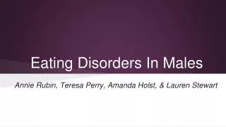 Eating Disorders In Males