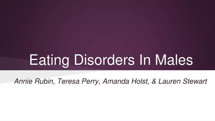 eating disorders in males