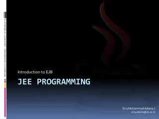 JEE Programming