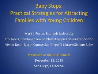 Baby Steps: Practical Strategies for Attracting Families with Young Children