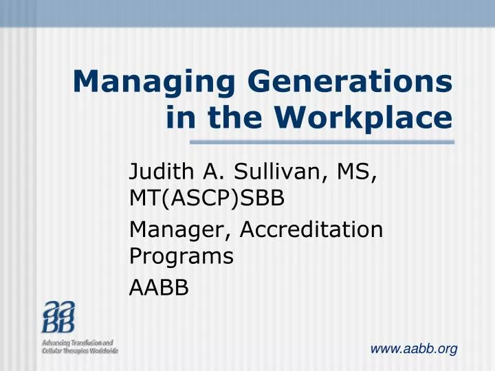 managing generations in the workplace