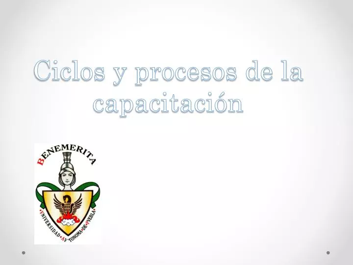 ciclos y procesos de la capacitaci n