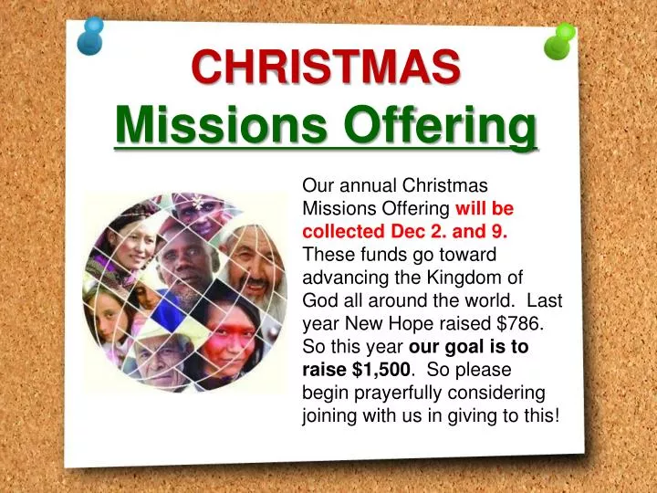 christmas missions offering