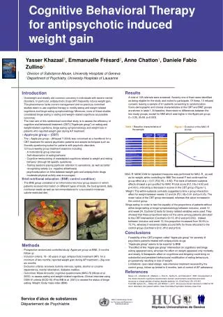 Cognitive Behavioral Therapy for antipsychotic induced weight gain