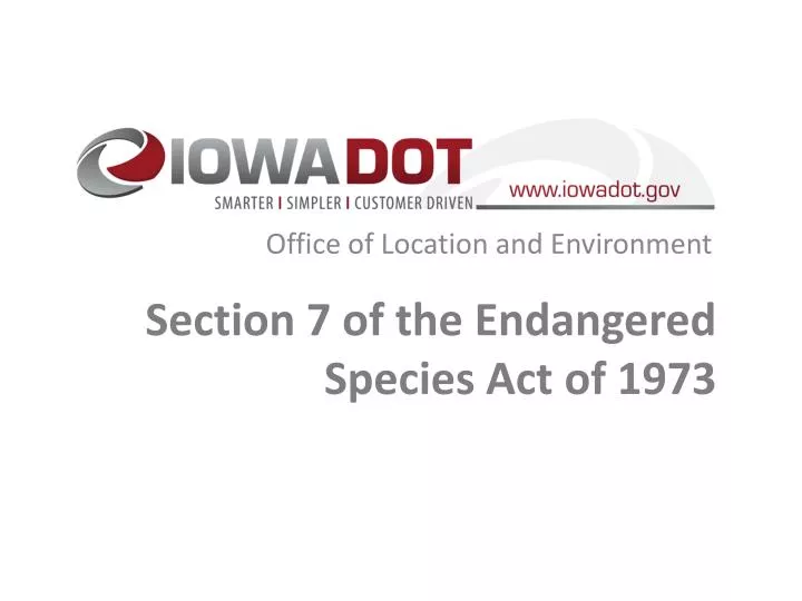 section 7 of the endangered species act of 1973