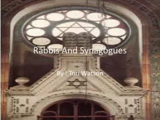 Rabbis And Synagogues