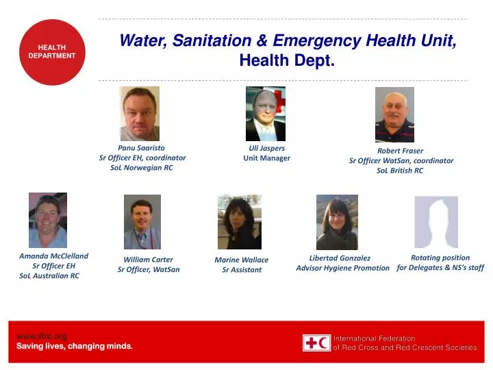 PPT Water, Sanitation & Emergency Health Unit, Health Dept