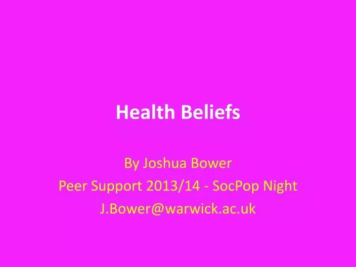 health beliefs