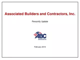 Associated Builders and Contractors, Inc. Personify Update