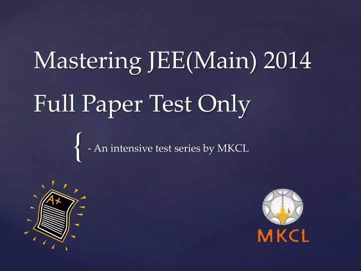 mastering jee main 2014 full paper test only