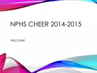 NPHS Cheer 2014-2015