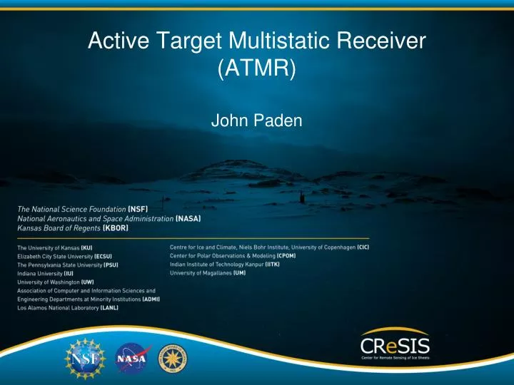 active target multistatic receiver atmr