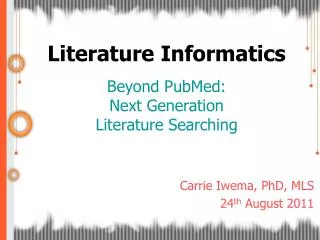 Literature Informatics