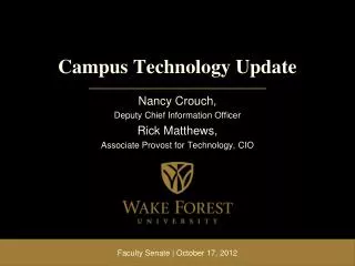 Campus Technology Update