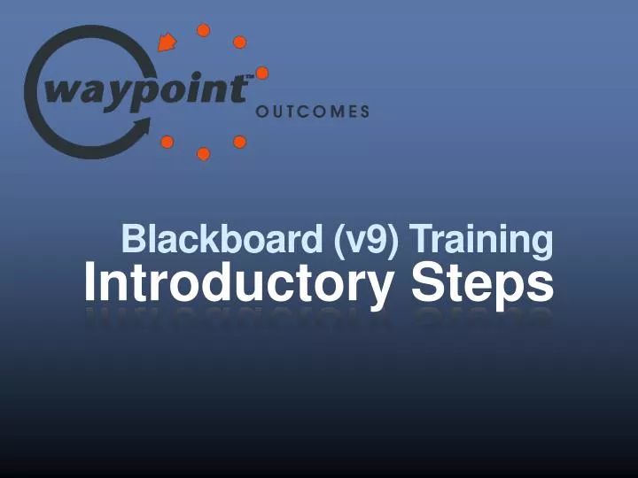 blackboard v9 training