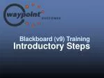 Blackboard (v9) Training - slide 1