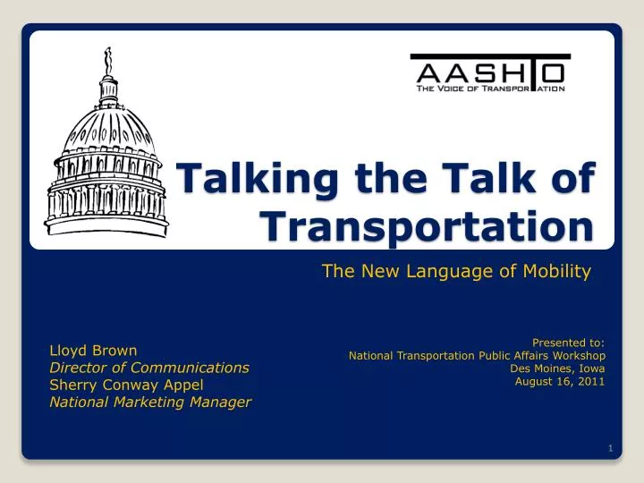 talking the talk of transportation