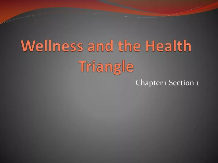 wellness and the health triangle