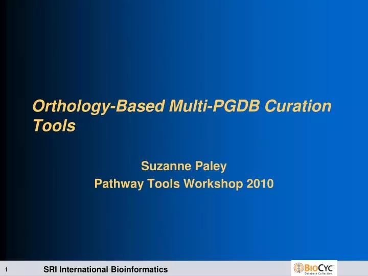 orthology based multi pgdb curation tools