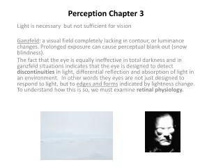 Perception Chapter 3