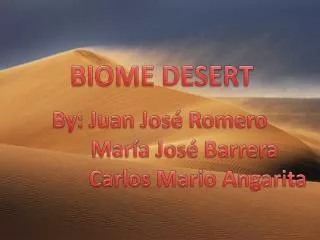 BIOME DESERT