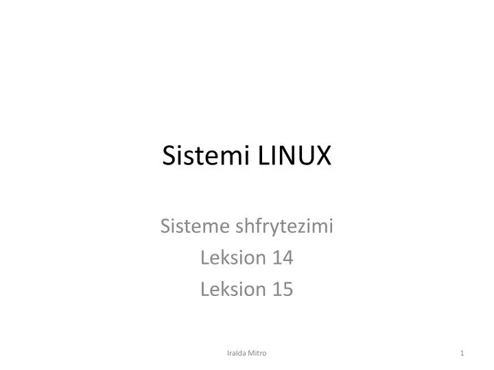 sistemi linux