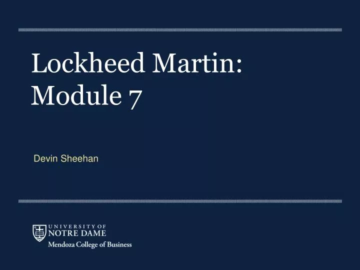 lockheed martin module 7