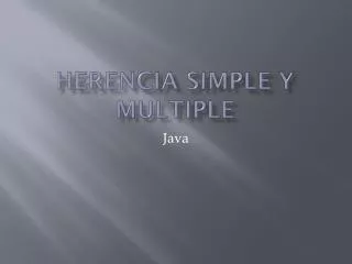 herencia simple y multiple