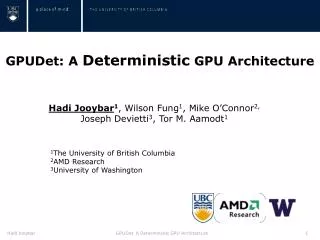 GPUDet: A Deterministic GPU Architecture