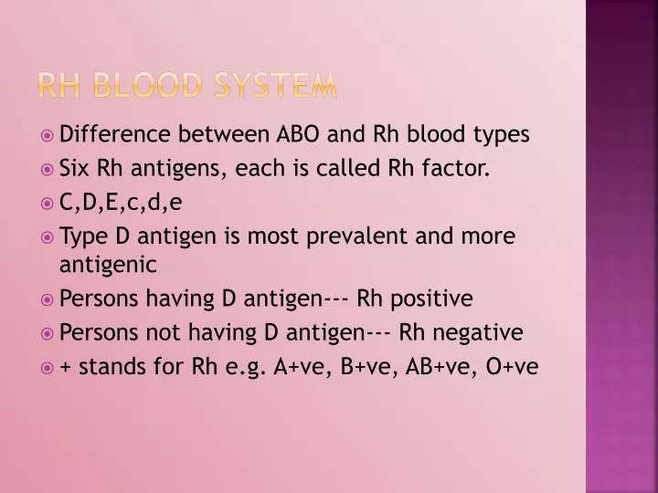 rh blood system