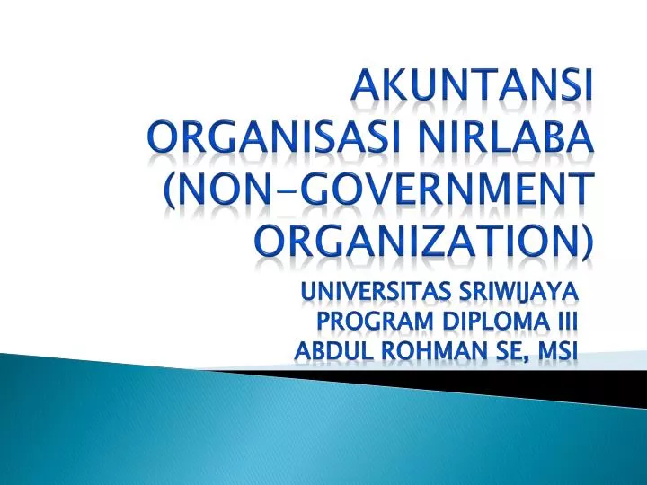 akuntansi organisasi nirlaba non government organization