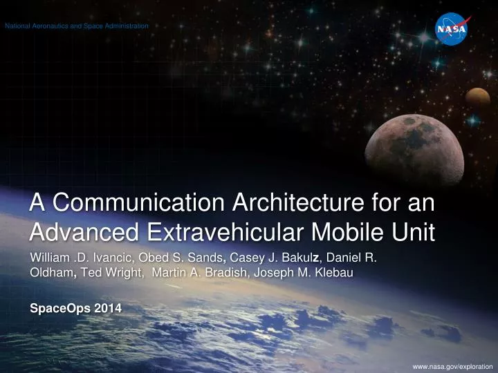 a communication architecture for an advanced extravehicular mobile unit