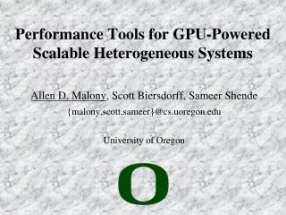 Performance Tools for GPU-Powered Scalable Heterogeneous Systems