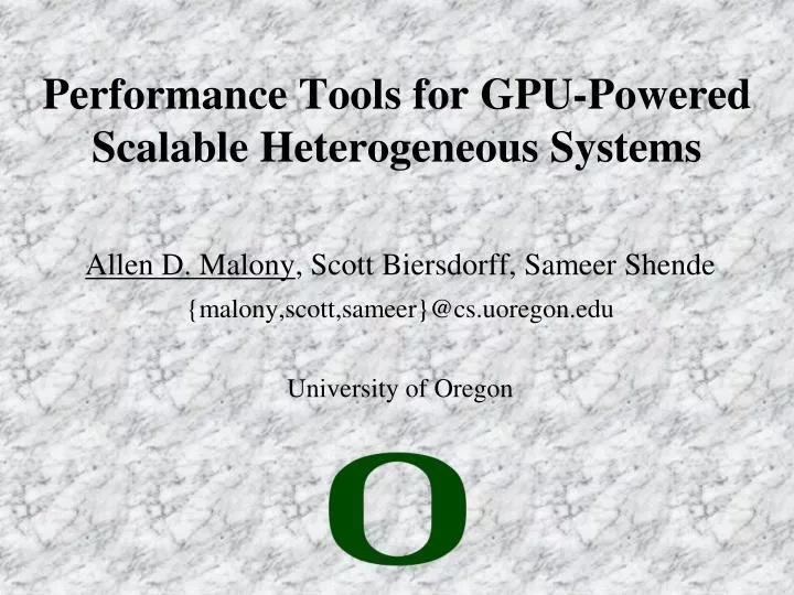 performance tools for gpu powered scalable heterogeneous systems