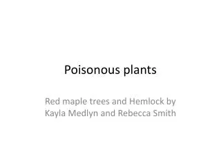Poisonous plants
