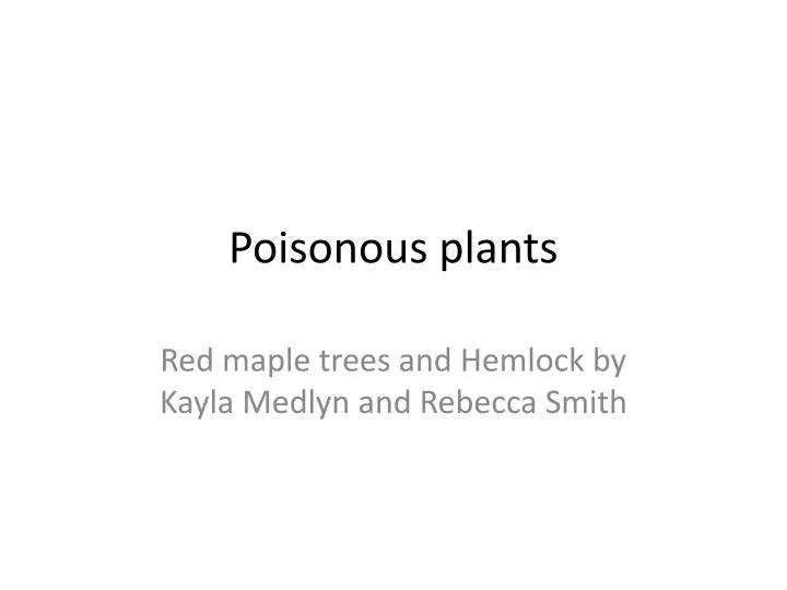 poisonous plants