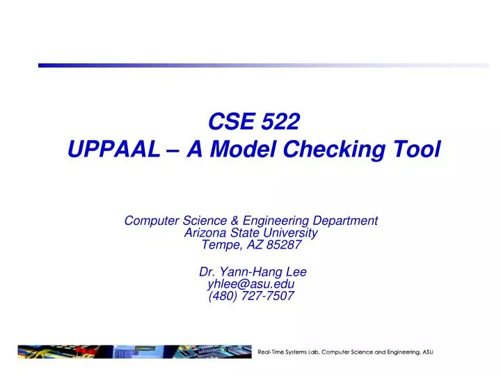 cse 522 uppaal a model checking tool