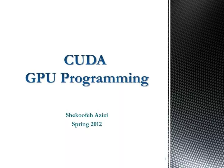 cuda gpu programming