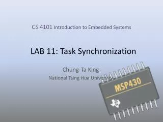 LAB 11: Task Synchronization