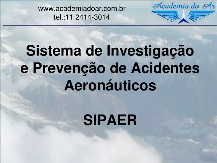 Análise Técnica do Relatório da Investigação do Acidente Ocorrido