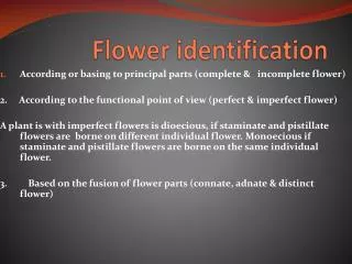 Flower identification