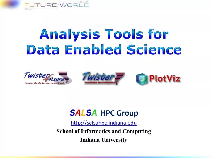 analysis tools for data enabled s cience