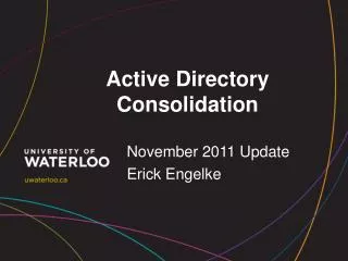 Active Directory Consolidation